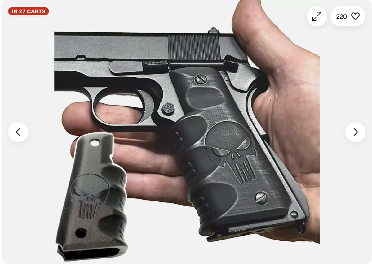 Reviewing the eBay Colt 1911 Grips Punisher Black for Handle width 20mm